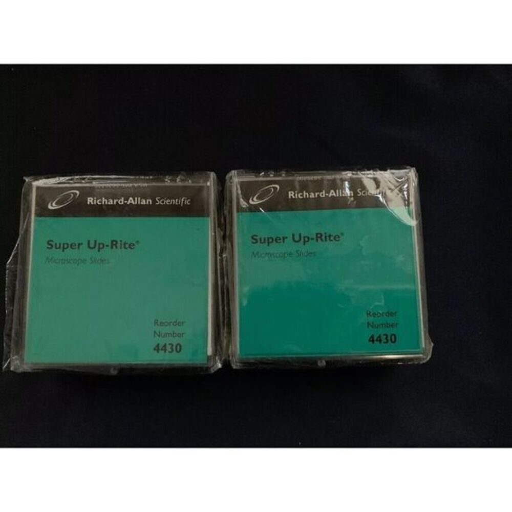 Two Richard Allan Scientific Super Up Rite Bond Rite Microscope Slides 4430